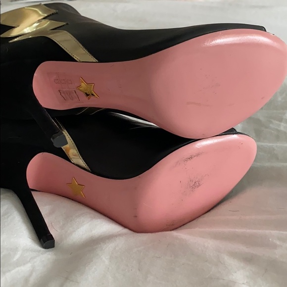 JF London Peep Toe Leather and Suede Bootie - Picture 6 of 7